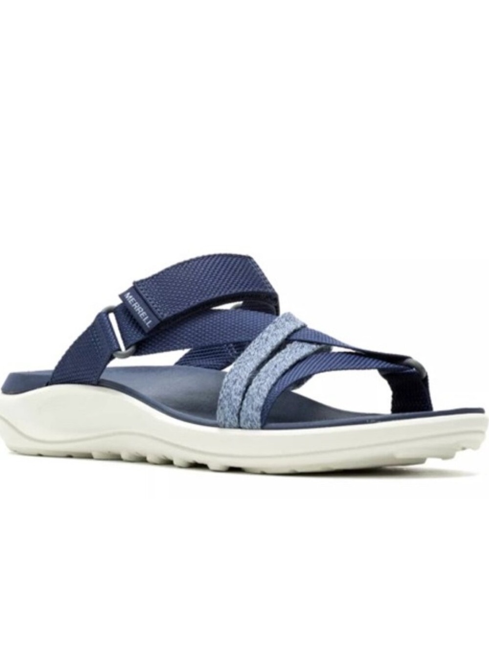 Merrell District 4 Mendi Sandals Slip On Wedge Navy Blue Size 7